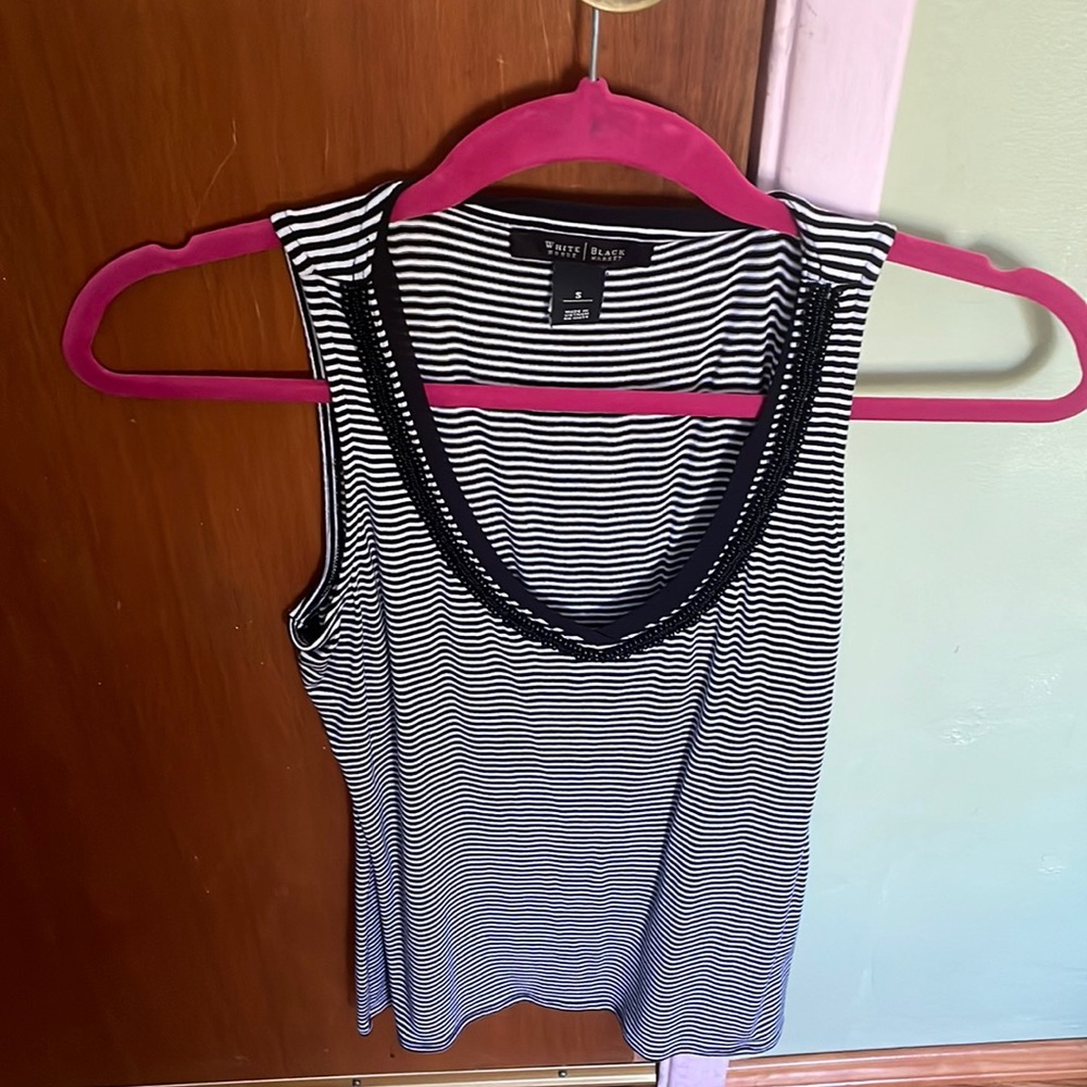 White House Black Market WHBM Top Striped Y2K